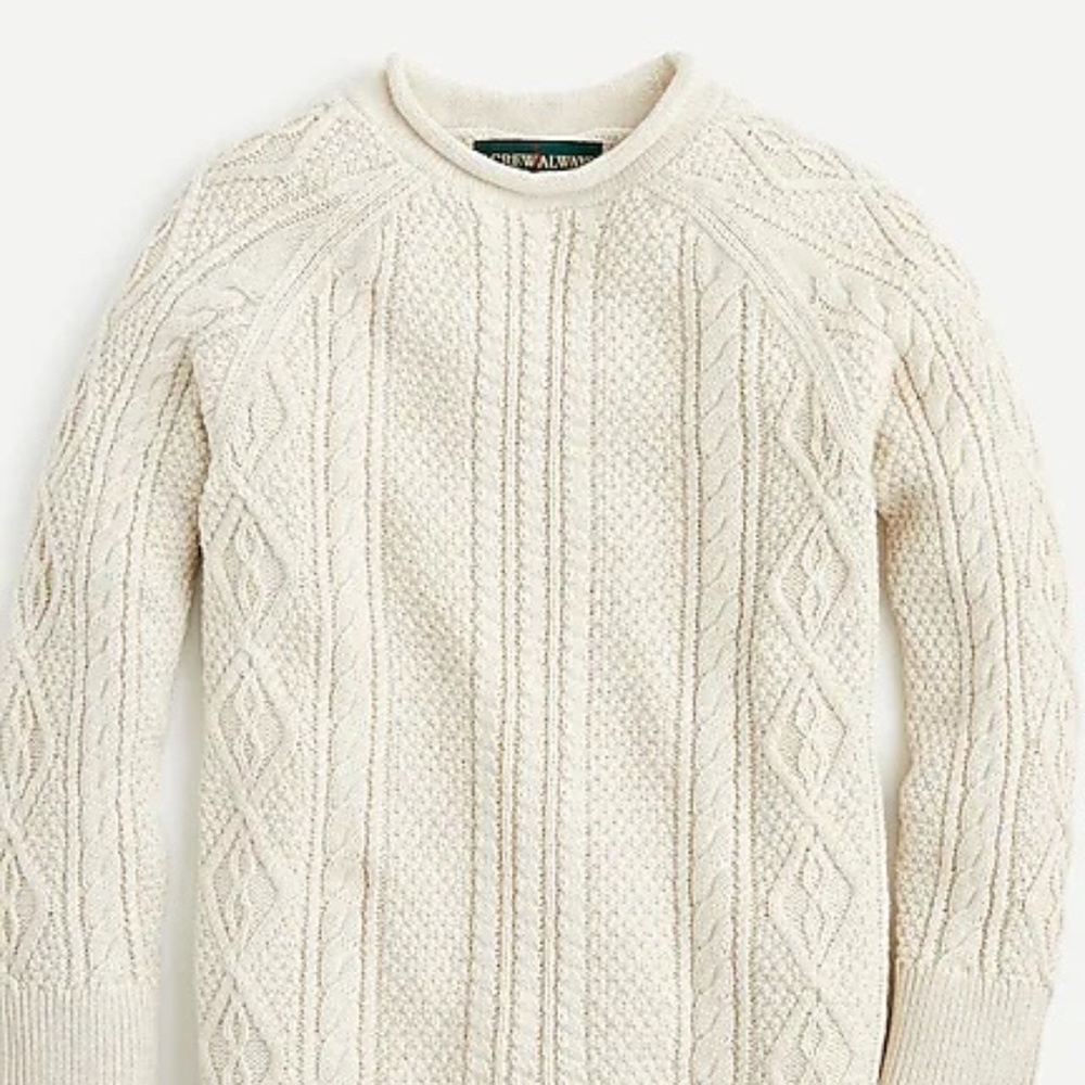 CABLE-KNIT ROLLNECK SWEATER - Picture 1 of 9